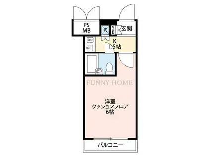 日神パレス永福町(1K/3階)の間取り写真