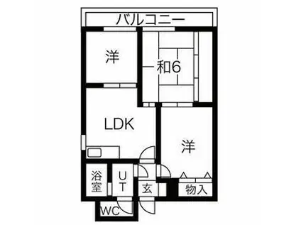 レクシア九条(3LDK/3階)の間取り写真