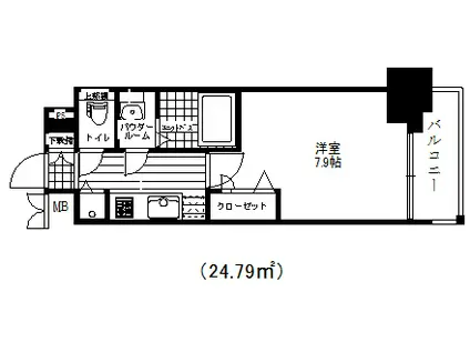 プレサンス神戸グレンツ(1K/8階)の間取り写真