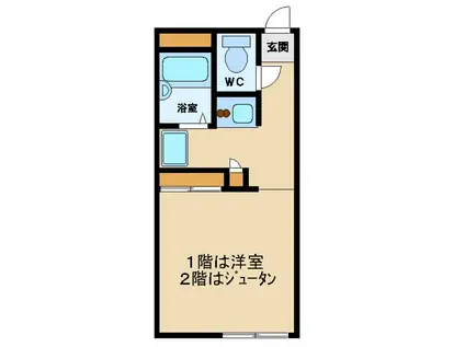 レオパレスアイム(1K/2階)の間取り写真