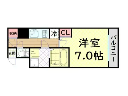 サムティ難波VIVO(1K/11階)の間取り写真