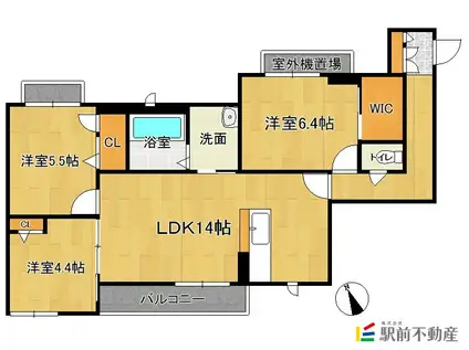 ソラーナIIA(3LDK/2階)の間取り写真