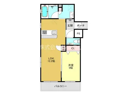 シャトーライフ自由が丘1(1LDK/1階)の間取り写真