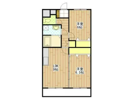 サンライトカーサI(2LDK/1階)の間取り写真