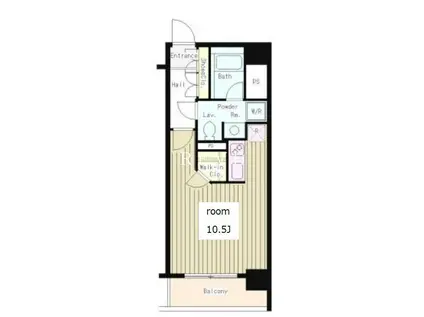 シティカレント大手町(ワンルーム/12階)の間取り写真