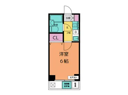 プレステージ朝霞(1K/4階)の間取り写真