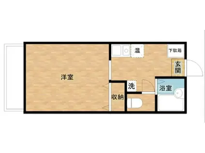 ベルレオーネ(1K/4階)の間取り写真