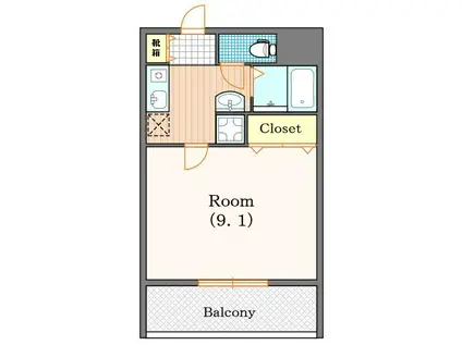 エムプラザ堀江南(1K/7階)の間取り写真