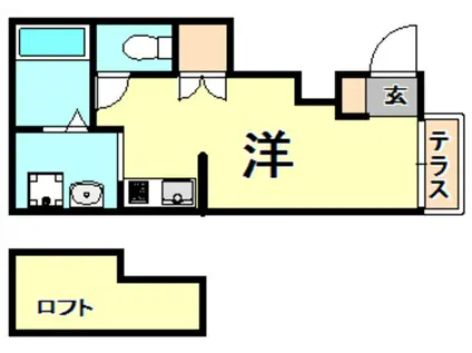 あんしん磯馴町(1K/1階)の間取り写真