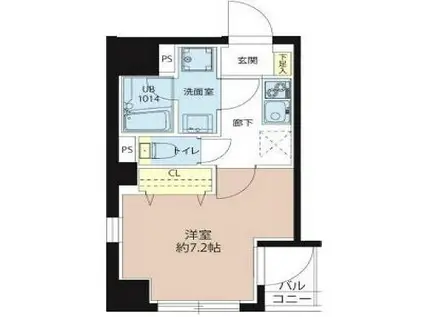 レオーネ東日本橋駅II(1K/6階)の間取り写真