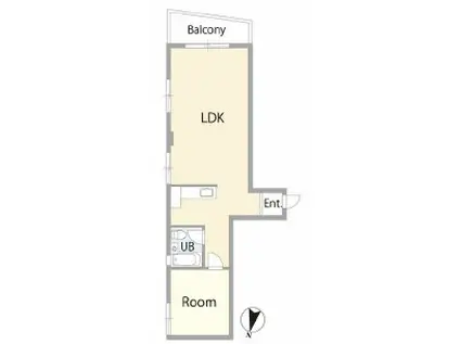 神南ペアシティ(1LDK/3階)の間取り写真