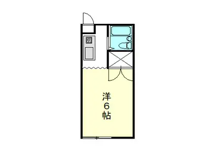 パインバレー(1K/2階)の間取り写真