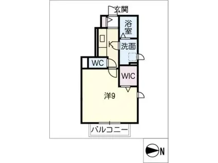 GRACE VILLA 羽黒(1K/1階)の間取り写真