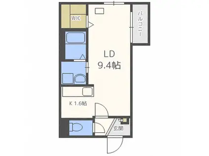 CREDIBLE旧AYA CASA(1K/3階)の間取り写真