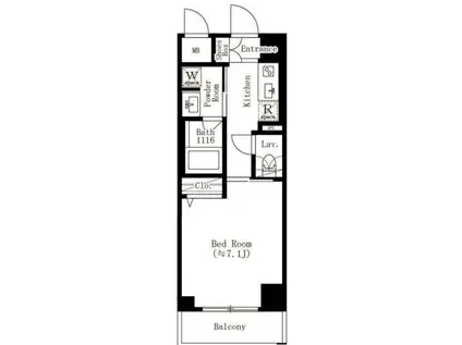 CREATIF江戸川橋(1K/2階)の間取り写真