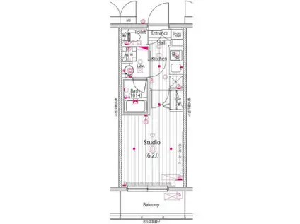ガーラ横濱関内グランドステージ(1K/9階)の間取り写真