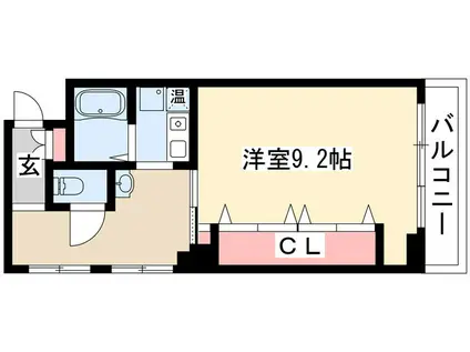 メゾン日向(1K/2階)の間取り写真