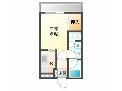 ミルクハウス(1K/2階)の間取り写真