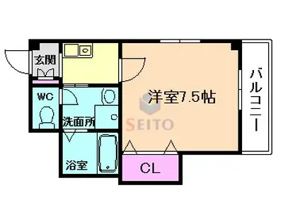 メゾンラフィーネ(1K/3階)の間取り写真