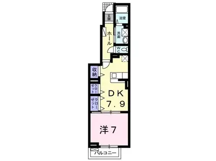 RITZ(1DK/1階)の間取り写真