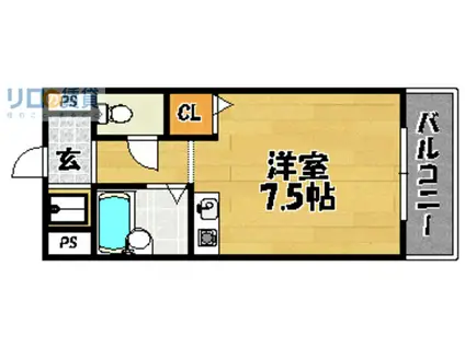 ART21(ワンルーム/3階)の間取り写真