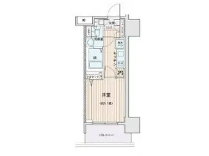 エスティメゾン錦糸町II(1K/2階)の間取り写真
