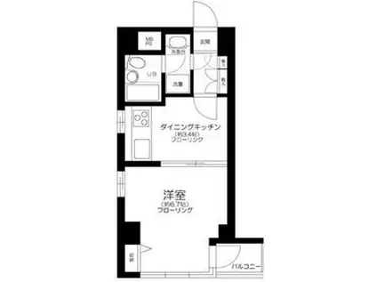 コスモ東池袋(1DK/5階)の間取り写真