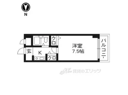 レジデンスオークラ(1K/2階)の間取り写真