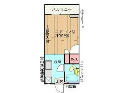 辻村マンション(1K/3階)の間取り写真
