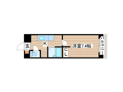 サンヴァーリオ新田駅前I(1K/7階)の間取り写真