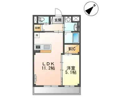 コンフォルト春日西(1LDK/3階)の間取り写真