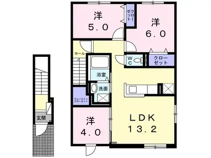 ラフォーレ(3LDK/2階)の間取り写真