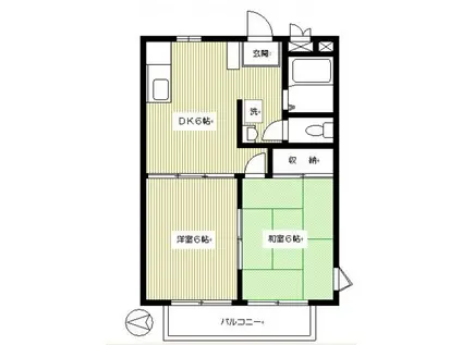 サンハイツKUNI(2DK/3階)の間取り写真