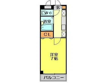 アイムシャンテ(1K/3階)の間取り写真