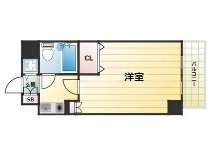 ライオンズマンション三宮東第2(1K/3階)の間取り写真