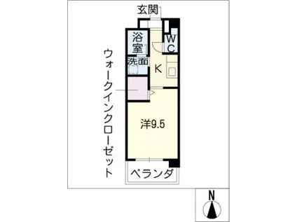 フォーリア(1K/2階)の間取り写真