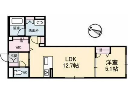 ピアヌーラ東雲(1LDK/1階)の間取り写真
