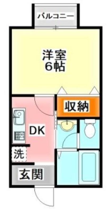 グリーン・コーポ(1K/2階)の間取り写真