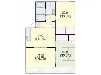 セレーノマンション(3DK/2階)の間取り写真