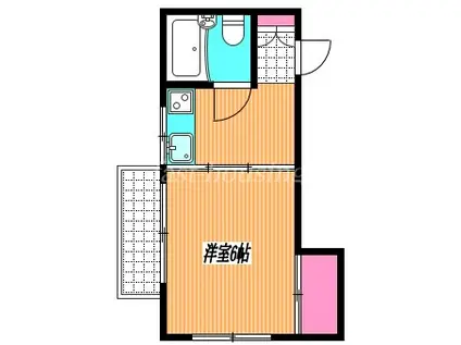 サニーフラット(1K/1階)の間取り写真