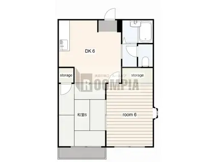 ハイツ169A(2DK/1階)の間取り写真