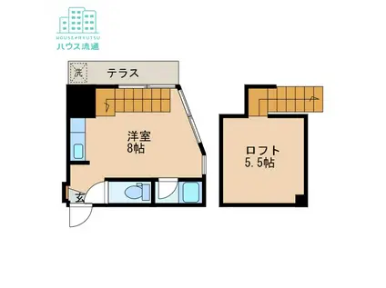 アネモスハイツ(ワンルーム/1階)の間取り写真