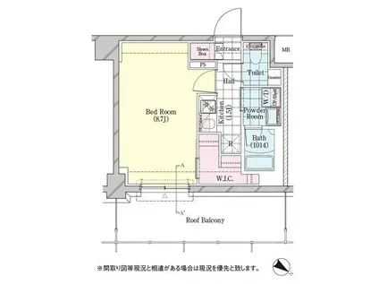 シェル品川戸越(1K/6階)の間取り写真