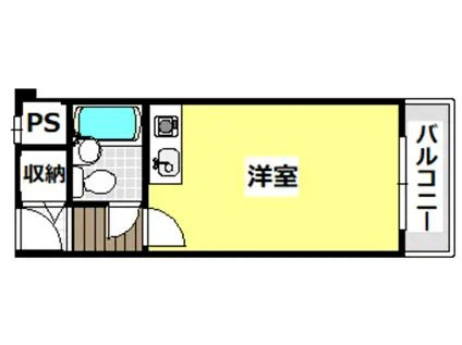 マンションひふみ(ワンルーム/2階)の間取り写真