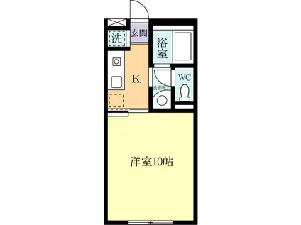 ヴィラ春日(1K/3階)の間取り写真