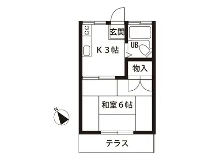 シェモア東松山(1K/1階)の間取り写真
