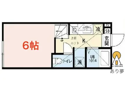 グランパティオIII(ワンルーム/2階)の間取り写真