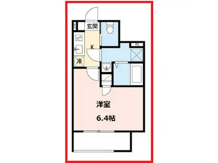 クレストモア千住大橋(1K/2階)の間取り写真