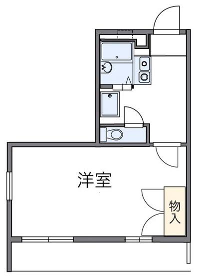 レオパレスエスペランサ(1K/1階)の間取り写真
