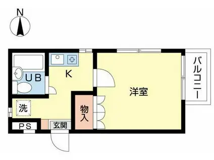 RIAN津島南(1K/2階)の間取り写真